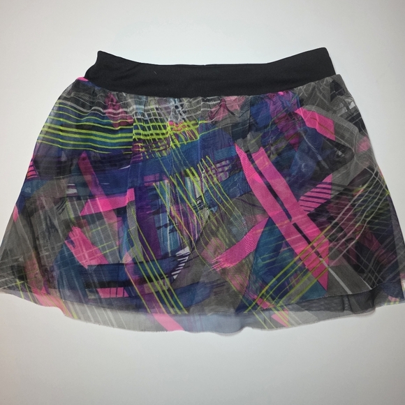 ADIDAS Girl Sport Skort with Tutu  Pink Blsck Size 6X - Picture 1 of 5